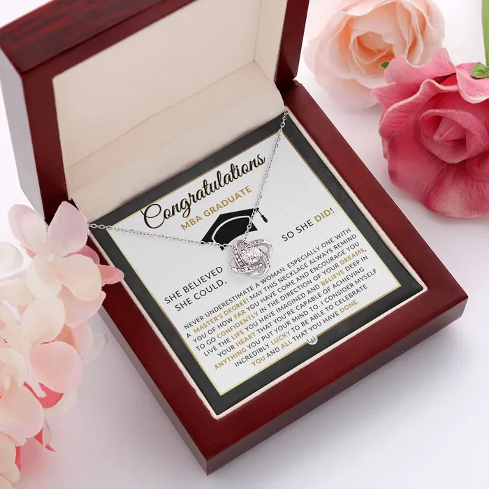 MBA Graduate Gift For Her Meaningful Milestone Necklace 2024 Masters in Business Graduation Gift For Her ShineOn Fulfillment Necklaces
