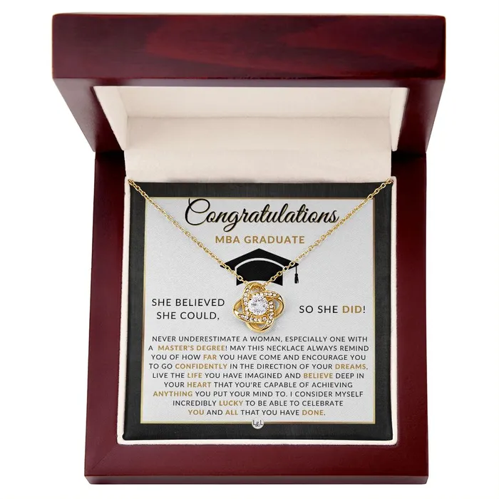 MBA Graduate Gift For Her Meaningful Milestone Necklace 2024 Masters in Business Graduation Gift For Her ShineOn Fulfillment Necklaces