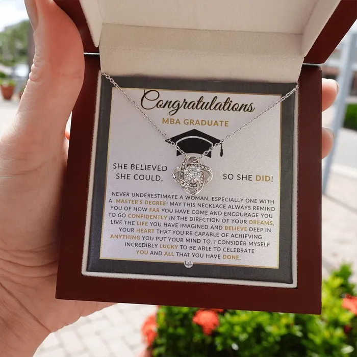 MBA Graduate Gift For Her Meaningful Milestone Necklace 2024 Masters in Business Graduation Gift For Her ShineOn Fulfillment Necklaces