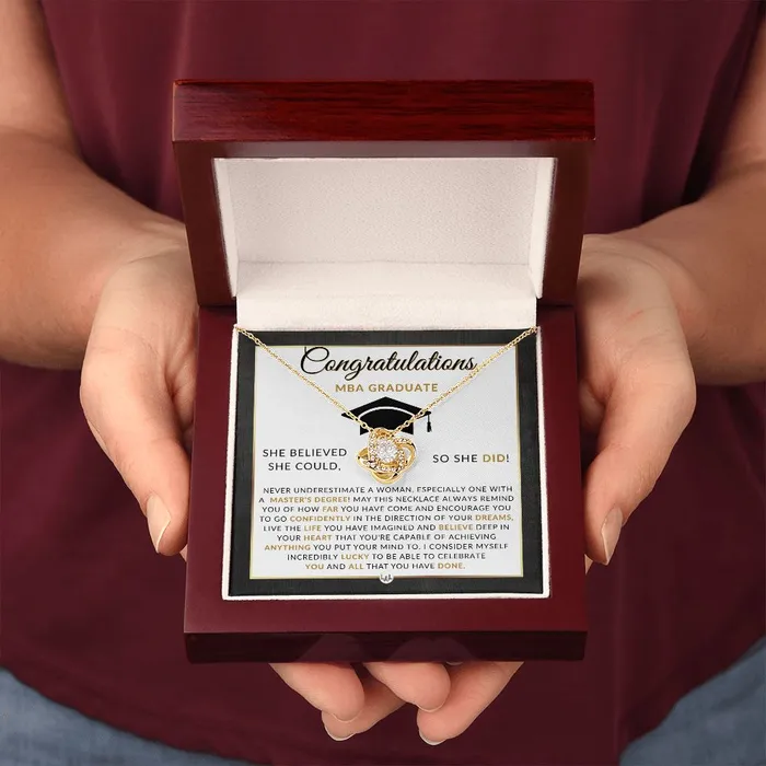 MBA Graduate Gift For Her Meaningful Milestone Necklace 2024 Masters in Business Graduation Gift For Her ShineOn Fulfillment Necklaces