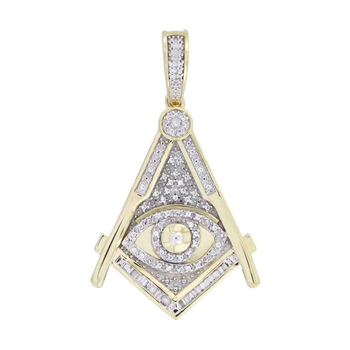 MENS CHARM PENDANT 020CT ROUNDBAGUETTE DIAMOND 10K YELLOW GOLD AV Charm Necklaces MENS CHARM PENDANT 020CT ROUNDBAGUETTE DIAMOND 10K YELLOW GOLD AV Charm Necklaces