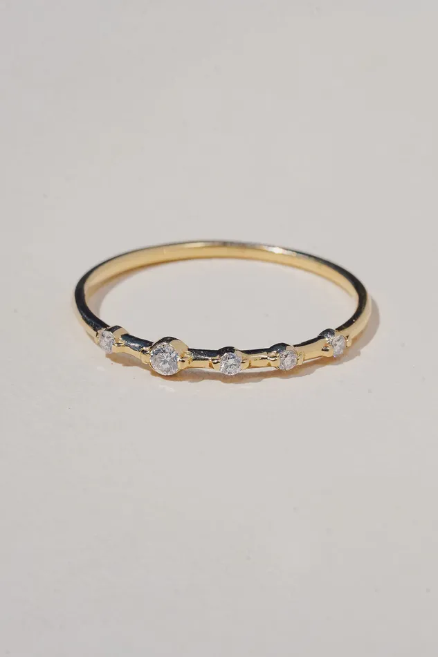 Miarante Rings Lennox Ring White Diamond 14K Gold