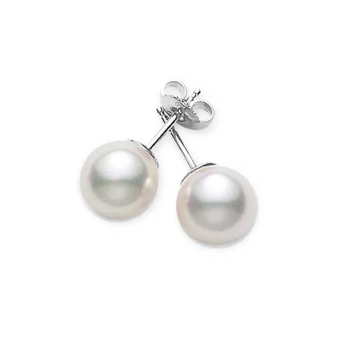 Mikimoto Pearl Studs 75X8mm MIKIMOTO Earrings
