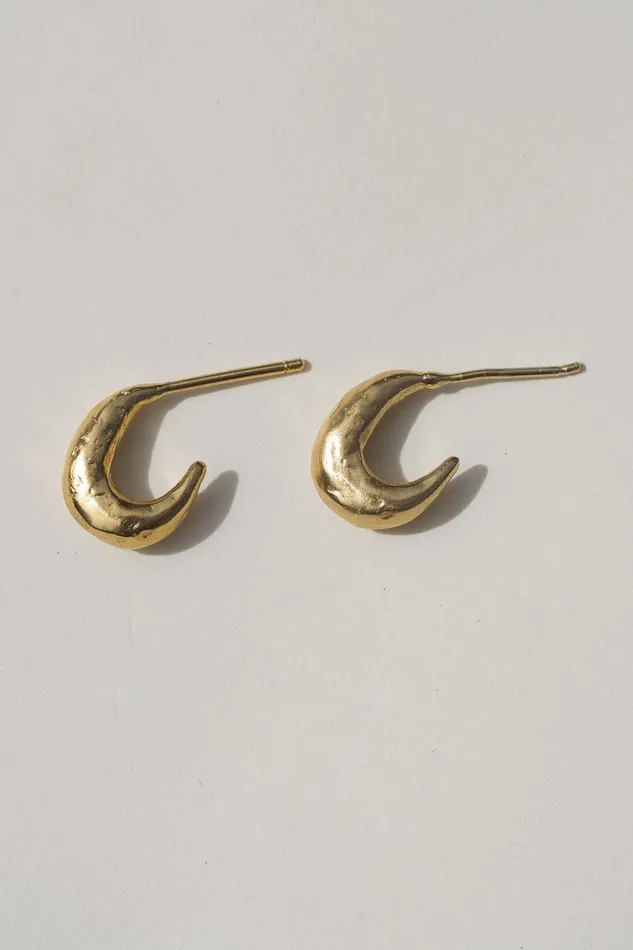 Mountainside Lithic Hoops 14K Gold PreStyled Sets