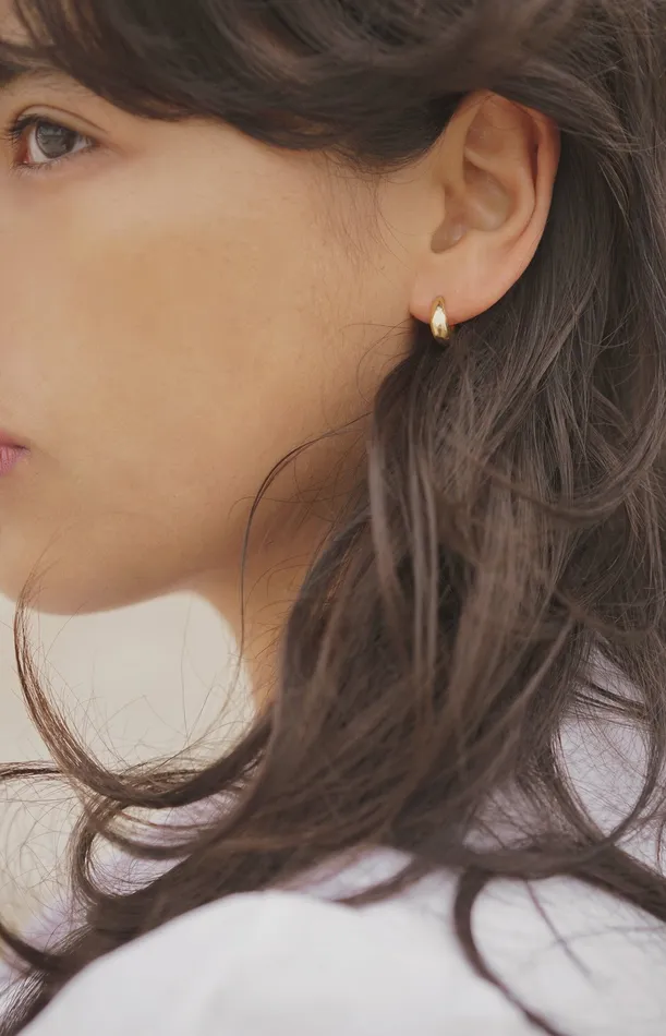Mountainside Lithic Hoops 14K Gold PreStyled Sets