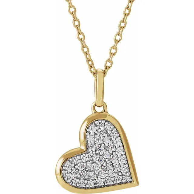 Natural Diamond 14 CTW Heart Necklace 18 Solid 14K Yellow White Rose Gold 302 Fine Jewelry Necklaces Natural Diamond 14 CTW Heart Necklace 18 Solid 14K Yellow White Rose Gold 302 Fine Jewelry Necklaces