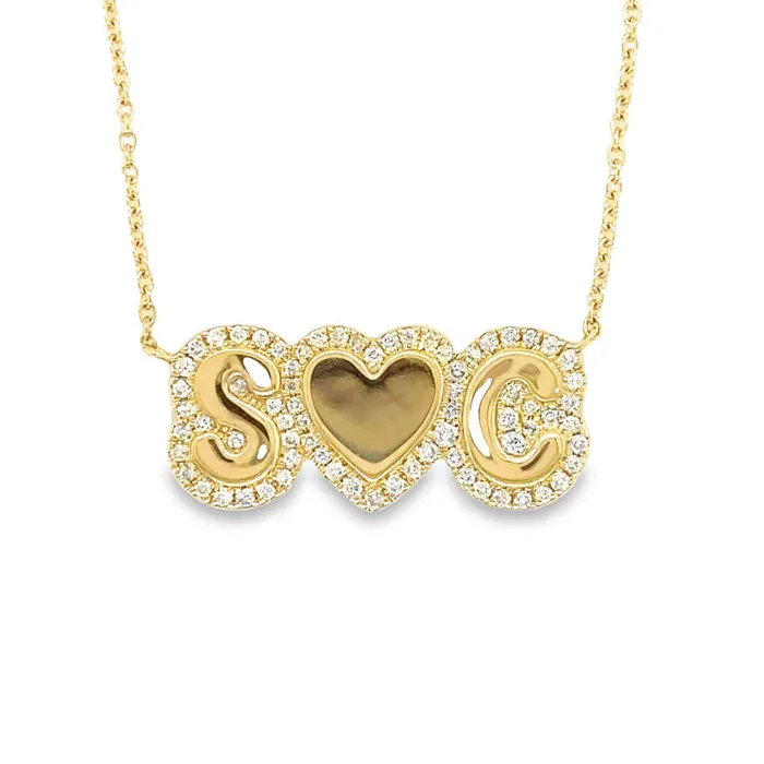 Necklaces 14K Gold Personalized Diamond Cloud Nameplate Necklace Izakov Diamonds Fine Jewelry