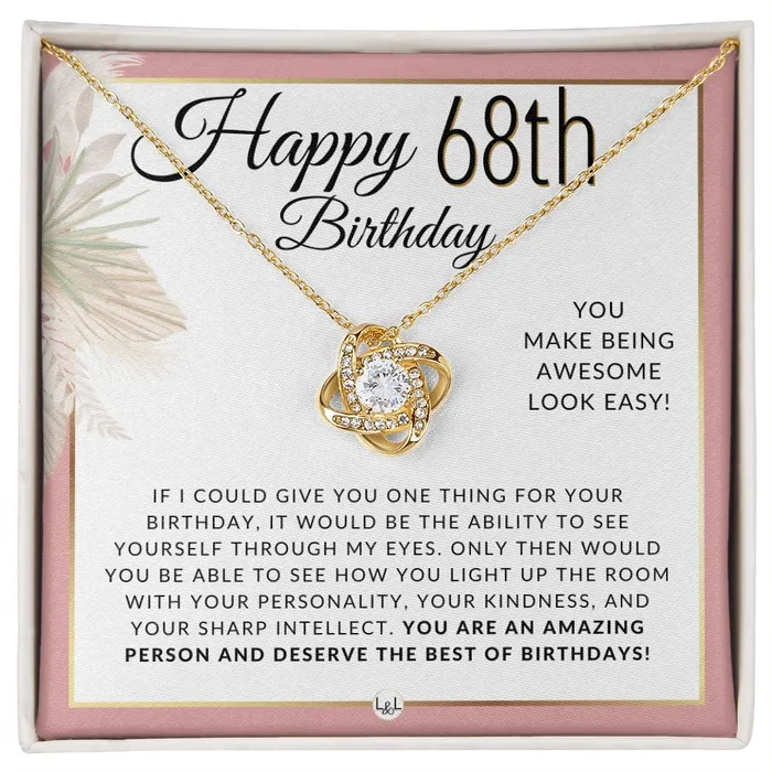 Necklaces 68th Birthday Gift For Her Necklace For 68 Year Old Beautiful Womans Birthday Pendant Jewelry ShineOn Fulfillment Necklaces 68th Birthday Gift For Her Necklace For 68 Year Old Beautiful Womans Birthday Pendant Jewelry ShineOn Fulfillment