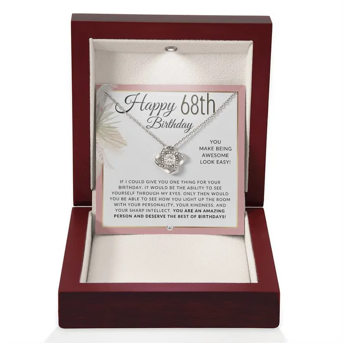 Necklaces 68th Birthday Gift For Her Necklace For 68 Year Old Beautiful Womans Birthday Pendant Jewelry ShineOn Fulfillment