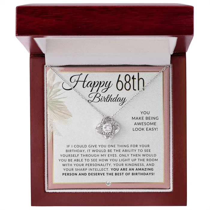 Necklaces 68th Birthday Gift For Her Necklace For 68 Year Old Beautiful Womans Birthday Pendant Jewelry ShineOn Fulfillment