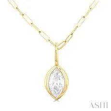 Necklaces ASHI DIAMONDS 14K Yellow Gold 020ctw Solitaire Style Pendant