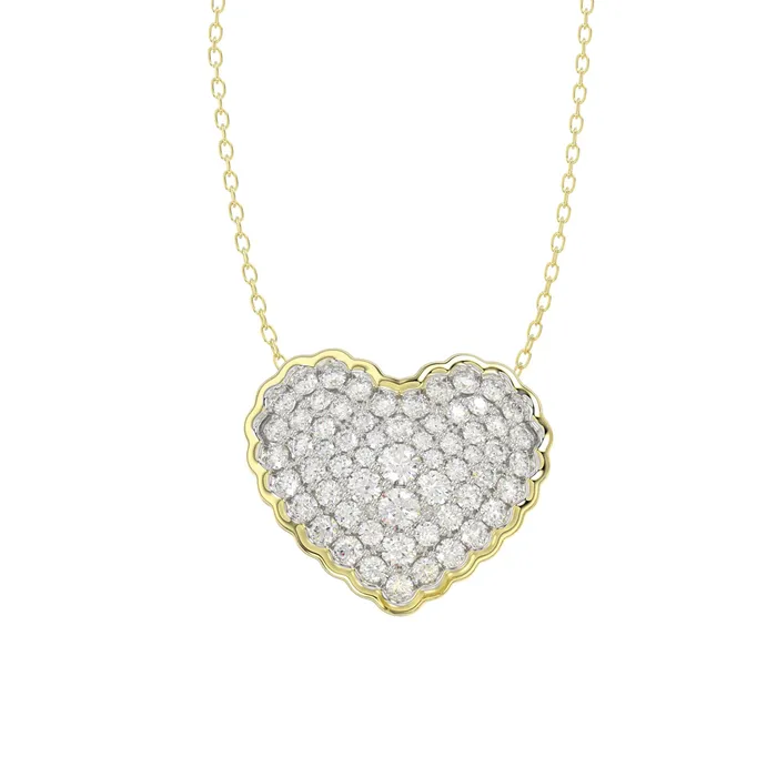 Necklaces AV LADIES PENDANT 050CT ROUND DIAMOND 14K YELLOW GOLD