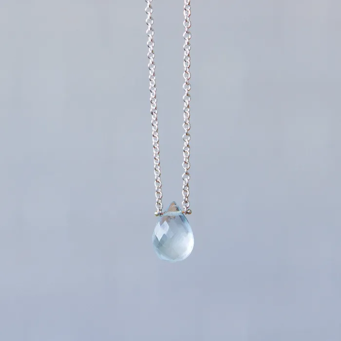 Necklaces Corey Egan Elemental Aquamarine Necklace in Silver