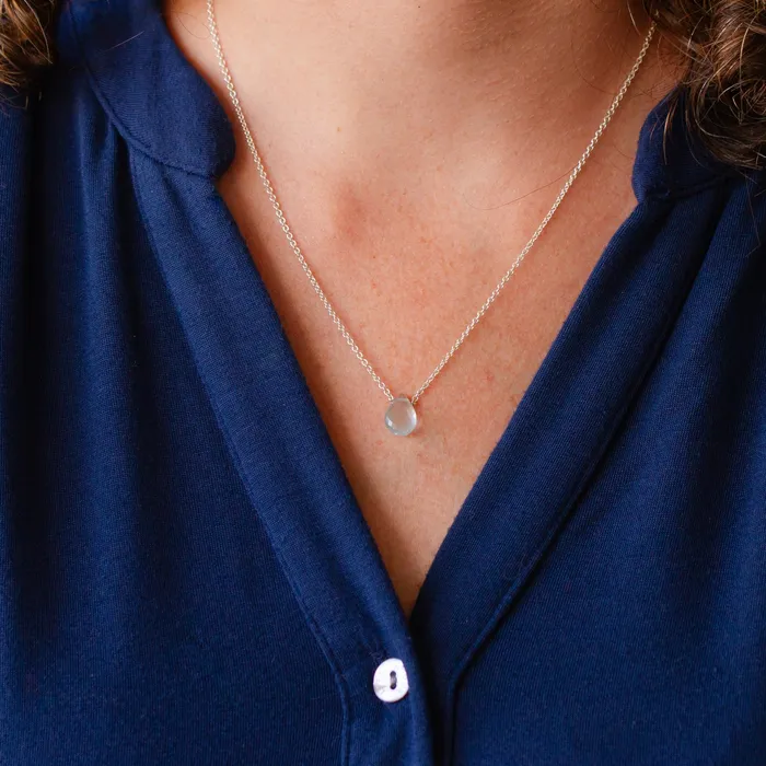 Necklaces Corey Egan Elemental Aquamarine Necklace in Silver