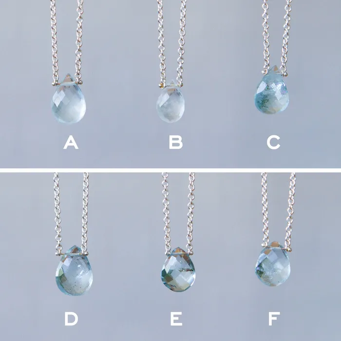 Necklaces Corey Egan Elemental Aquamarine Necklace in Silver
