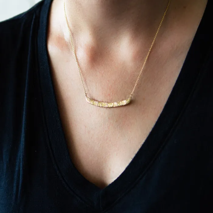 Necklaces Corey Egan Gold Luminous Bar Necklace