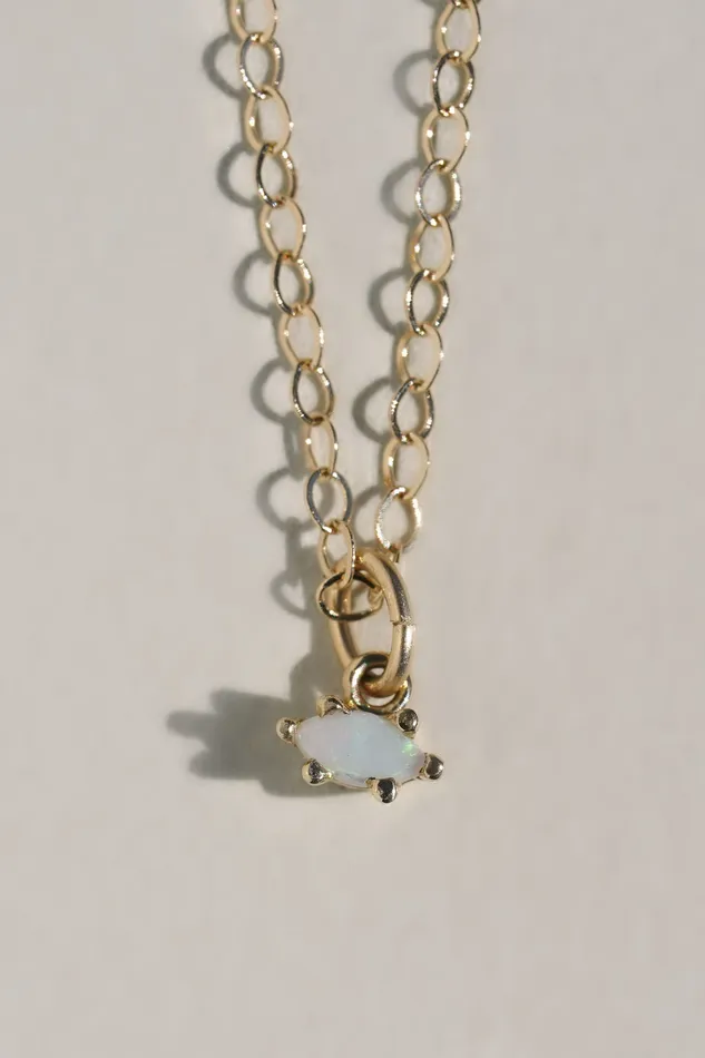 Necklaces Earthen Jewelry Marquise Necklace Opal