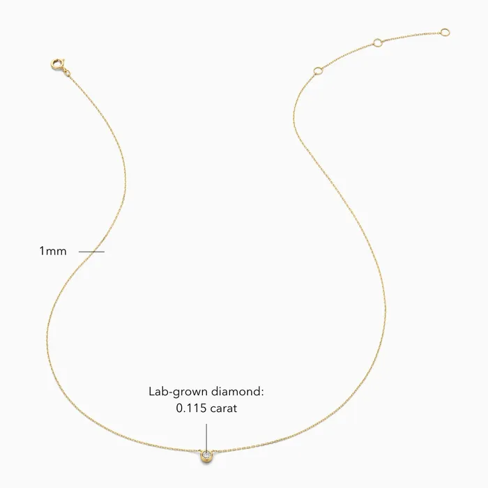 Necklaces Eline Rosina Diamond Bezel Necklace Necklaces Eline Rosina Diamond Bezel Necklace