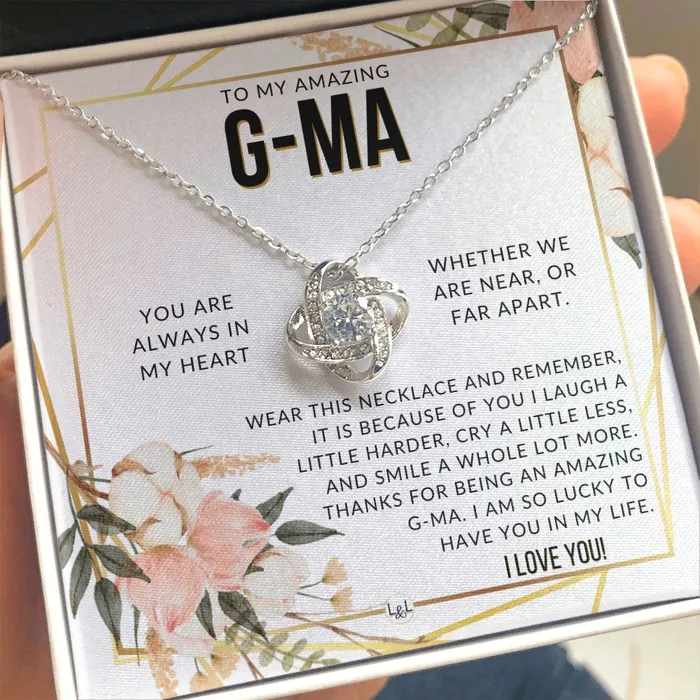 Necklaces GMa Gift Beautiful Womens Pendant From Granddaughter Grandson Grandkids Great For Mothers Day Christmas or Birthday ShineOn Fulfillment