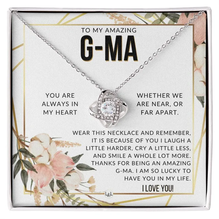 Necklaces GMa Gift Beautiful Womens Pendant From Granddaughter Grandson Grandkids Great For Mothers Day Christmas or Birthday ShineOn Fulfillment