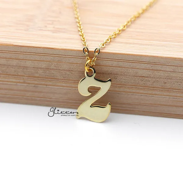 Necklaces Glitters Personalized 24K Gold Plated over Sterling Silver Alphabet NecklaceFont 3 Necklaces Glitters Personalized 24K Gold Plated over Sterling Silver Alphabet NecklaceFont 3