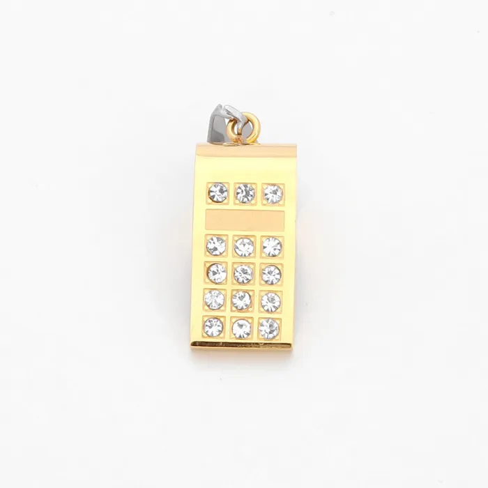Necklaces Glitters Stainless Steel Whistle with CZ Pendant