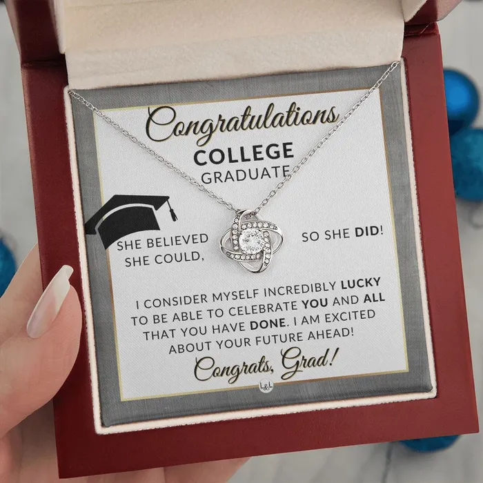 Necklaces Graduation Gift For College Girl Meaningful Milestone Necklace 2024 College Graduation Gift For Her Great Gift For College Graduation Party ShineOn Fulfillment