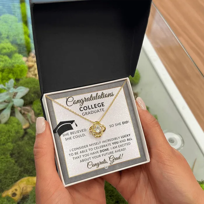 Necklaces Graduation Gift For College Girl Meaningful Milestone Necklace 2024 College Graduation Gift For Her Great Gift For College Graduation Party ShineOn Fulfillment