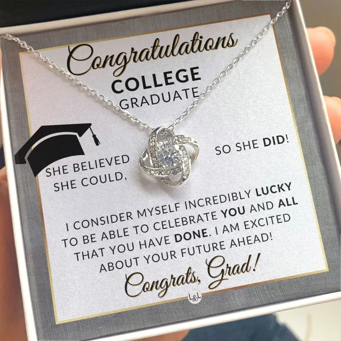 Necklaces Graduation Gift For College Girl Meaningful Milestone Necklace 2024 College Graduation Gift For Her Great Gift For College Graduation Party ShineOn Fulfillment