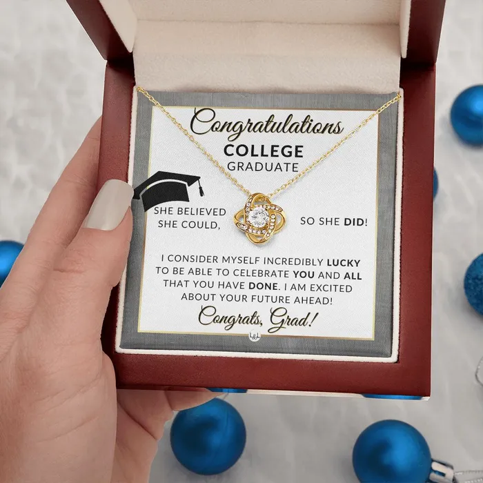Necklaces Graduation Gift For College Girl Meaningful Milestone Necklace 2024 College Graduation Gift For Her Great Gift For College Graduation Party ShineOn Fulfillment