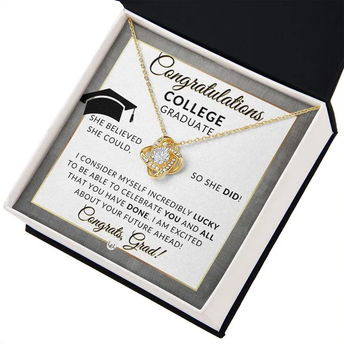 Necklaces Graduation Gift For College Girl Meaningful Milestone Necklace 2024 College Graduation Gift For Her Great Gift For College Graduation Party ShineOn Fulfillment