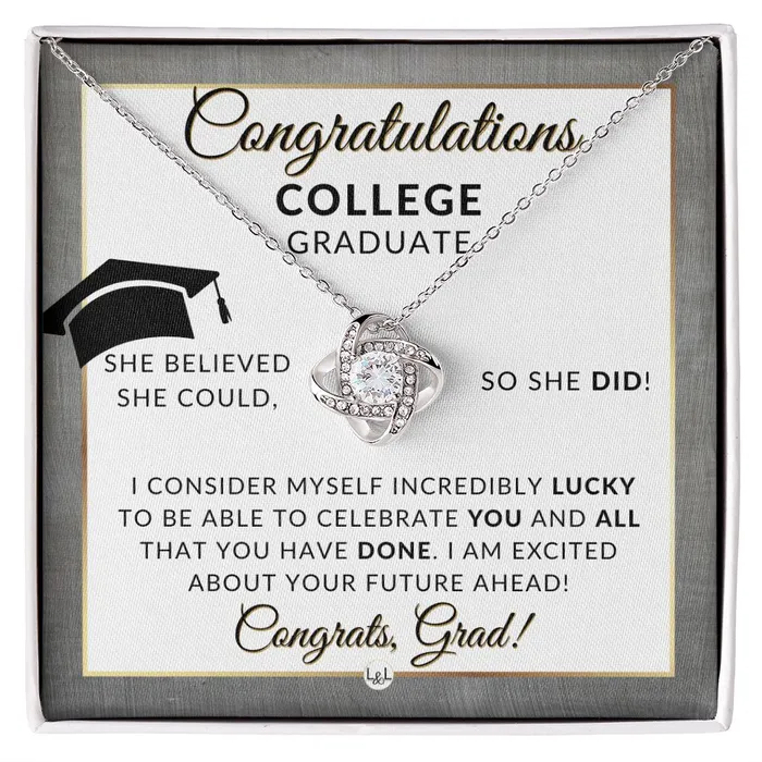 Necklaces Graduation Gift For College Girl Meaningful Milestone Necklace 2024 College Graduation Gift For Her Great Gift For College Graduation Party ShineOn Fulfillment