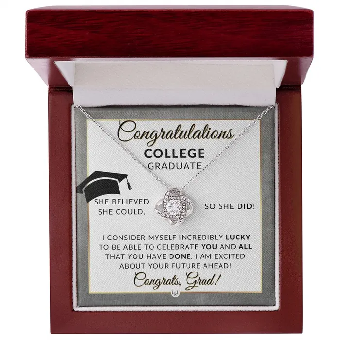 Necklaces Graduation Gift For College Girl Meaningful Milestone Necklace 2024 College Graduation Gift For Her Great Gift For College Graduation Party ShineOn Fulfillment