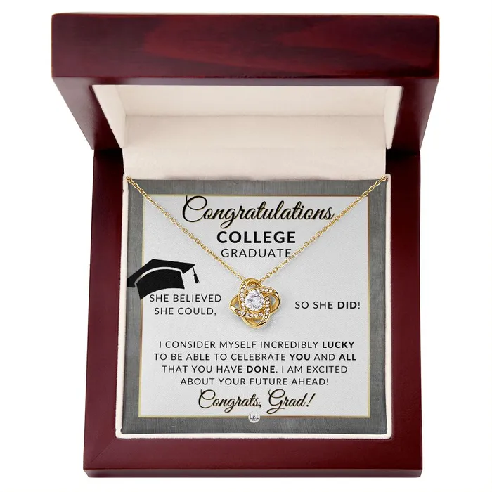 Necklaces Graduation Gift For College Girl Meaningful Milestone Necklace 2024 College Graduation Gift For Her Great Gift For College Graduation Party ShineOn Fulfillment