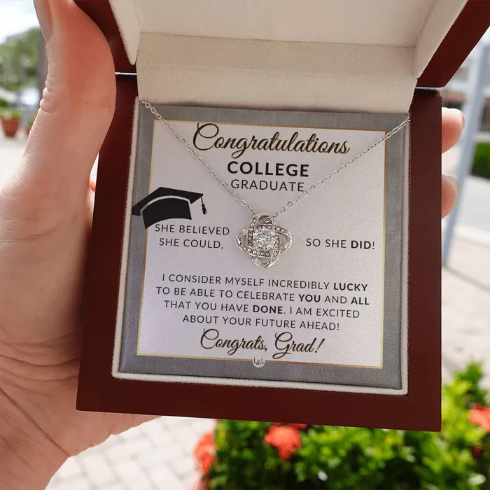 Necklaces Graduation Gift For College Girl Meaningful Milestone Necklace 2024 College Graduation Gift For Her Great Gift For College Graduation Party ShineOn Fulfillment
