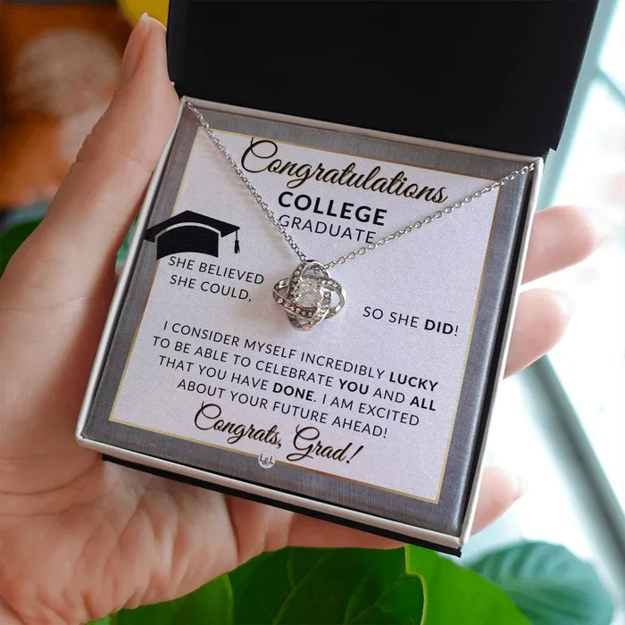 Necklaces Graduation Gift For College Girl Meaningful Milestone Necklace 2024 College Graduation Gift For Her Great Gift For College Graduation Party ShineOn Fulfillment