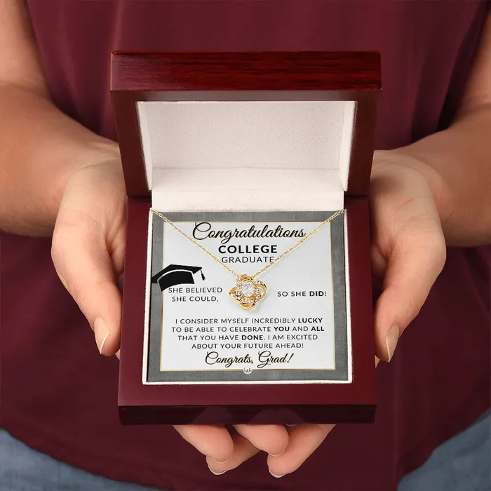 Necklaces Graduation Gift For College Girl Meaningful Milestone Necklace 2024 College Graduation Gift For Her Great Gift For College Graduation Party ShineOn Fulfillment