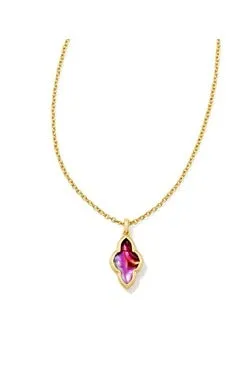 Necklaces KENDRA SCOTT Gold Tone Necklace Featuring Burgundy Illusion by Kendra Scott Necklaces KENDRA SCOTT Gold Tone Necklace Featuring Burgundy Illusion by Kendra Scott