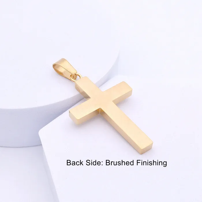 Necklaces Lords Prayer Cross Pendant Gold Glitters