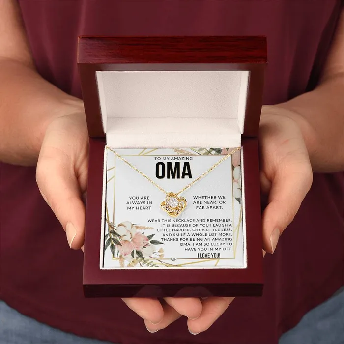 Necklaces Oma Gift Beautiful Womens Pendant From Granddaughter Grandson Grandkids Great For Mothers Day Christmas or Birthday ShineOn Fulfillment
