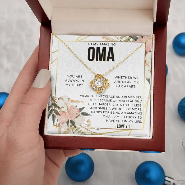 Necklaces Oma Gift Beautiful Womens Pendant From Granddaughter Grandson Grandkids Great For Mothers Day Christmas or Birthday ShineOn Fulfillment