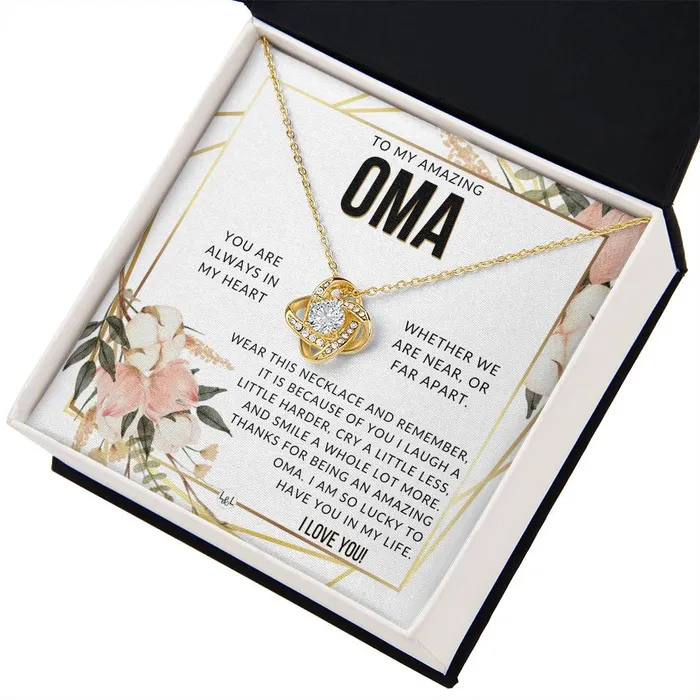 Necklaces Oma Gift Beautiful Womens Pendant From Granddaughter Grandson Grandkids Great For Mothers Day Christmas or Birthday ShineOn Fulfillment