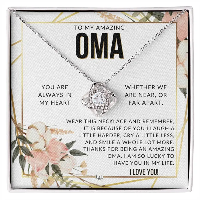 Necklaces Oma Gift Beautiful Womens Pendant From Granddaughter Grandson Grandkids Great For Mothers Day Christmas or Birthday ShineOn Fulfillment