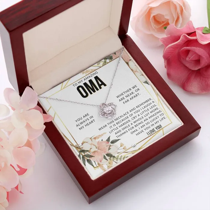 Necklaces Oma Gift Beautiful Womens Pendant From Granddaughter Grandson Grandkids Great For Mothers Day Christmas or Birthday ShineOn Fulfillment
