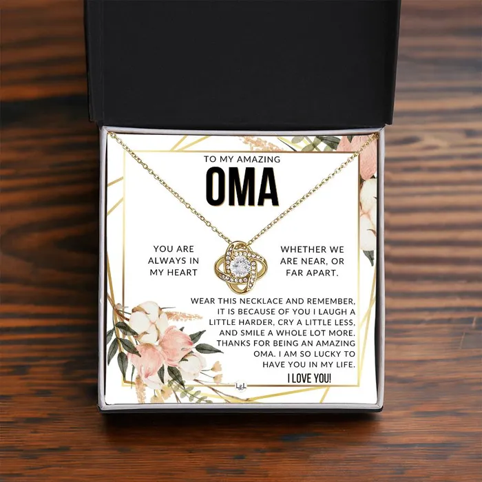 Necklaces Oma Gift Beautiful Womens Pendant From Granddaughter Grandson Grandkids Great For Mothers Day Christmas or Birthday ShineOn Fulfillment