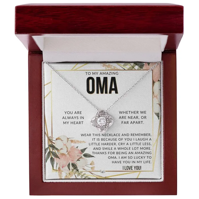 Necklaces Oma Gift Beautiful Womens Pendant From Granddaughter Grandson Grandkids Great For Mothers Day Christmas or Birthday ShineOn Fulfillment