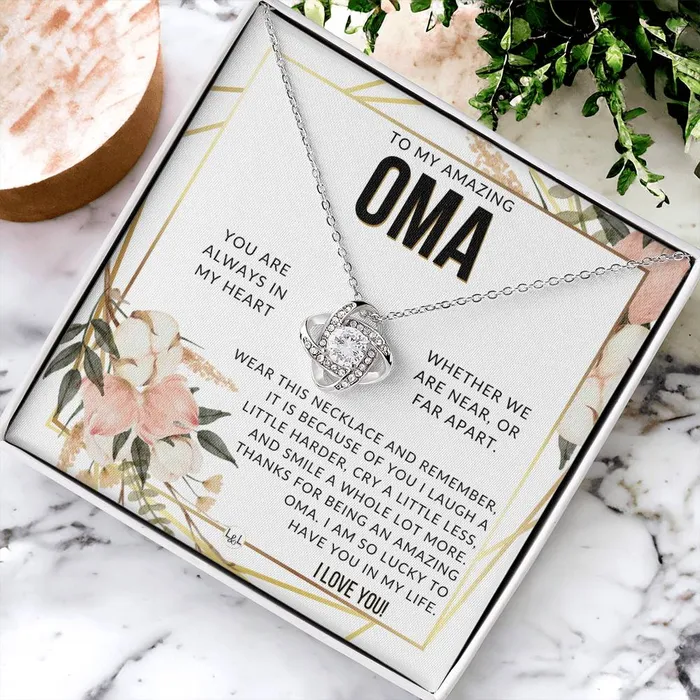 Necklaces Oma Gift Beautiful Womens Pendant From Granddaughter Grandson Grandkids Great For Mothers Day Christmas or Birthday ShineOn Fulfillment