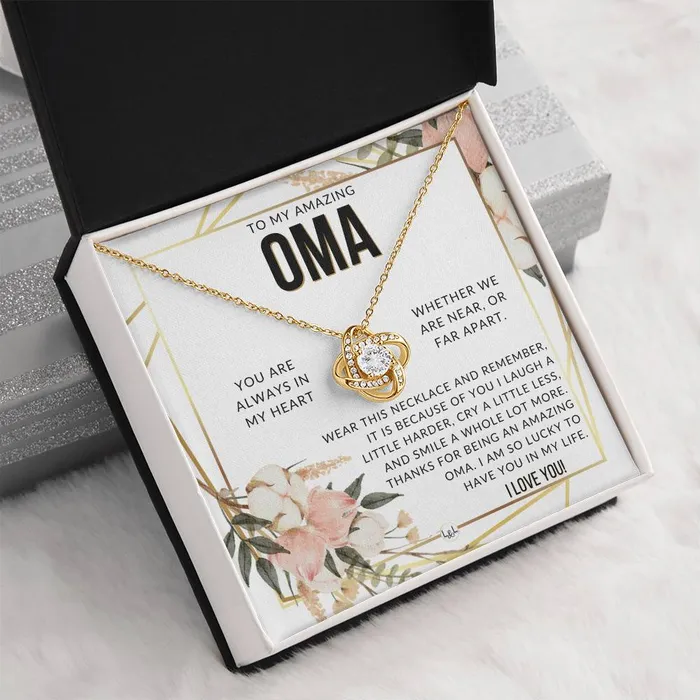 Necklaces Oma Gift Beautiful Womens Pendant From Granddaughter Grandson Grandkids Great For Mothers Day Christmas or Birthday ShineOn Fulfillment