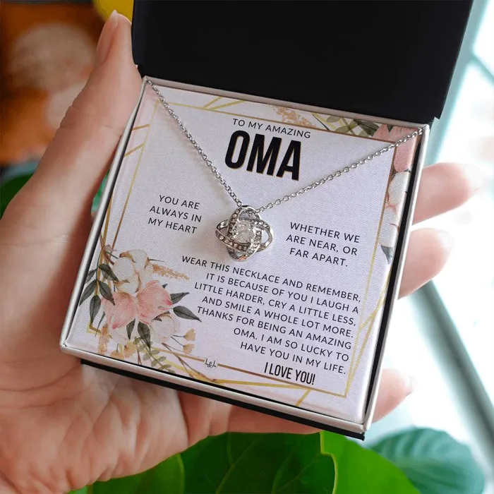 Necklaces Oma Gift Beautiful Womens Pendant From Granddaughter Grandson Grandkids Great For Mothers Day Christmas or Birthday ShineOn Fulfillment