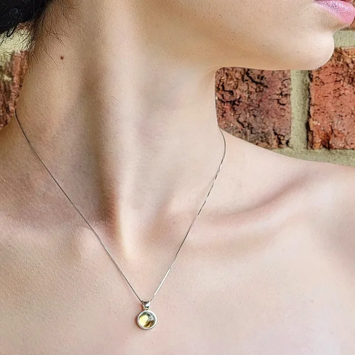 Necklaces Real Citrine Birthstone Necklace Uniquelan Jewelry